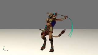 SMITE God Bastet  animations c4d [upl. by Anailil]