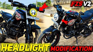 Headlight Modification on FZS V2 Modified FZS [upl. by Lerud]