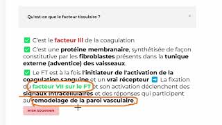 cours Physiologie et Exploration de lHémostase partie 2 [upl. by Jenne]