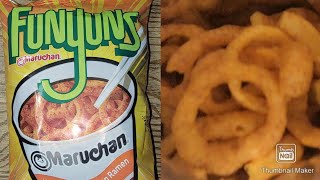 Maruchan spicy chicken ramen funyuns review [upl. by Saidee]