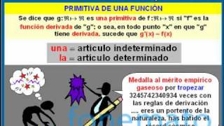 Matemáticas Definición de Primitiva Cálculo Integral [upl. by Arratal878]