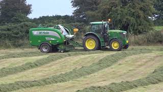 Baling silage second cut in Boherbue [upl. by Wahlstrom]