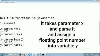 parseintparsefloateval functions in javascript with examples [upl. by Ario]