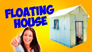 The floating house made of styrofoam and construction foam  Cool ideas for everyone [upl. by Vinni]