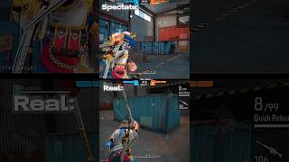 Real Gameplay vs Spectate Gameplay with movement like PC 💻 shortvideo garenafreefire [upl. by Latsirk5]