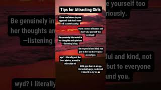 Tips for attracting girls 💯 [upl. by Yovonnda]