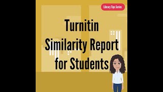 Turnitin Similarity Report for Students [upl. by Llerrod]