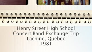 Henry Street High School Concert Band Exchange Trip 1981  Vintage Whitby [upl. by Knutson]