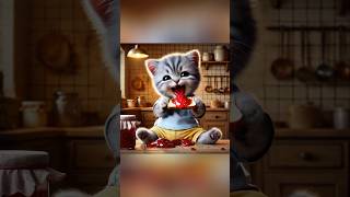 🙀Please Eat Neatly🙀 cat kitten catvideos cutecat catlover [upl. by Akram]