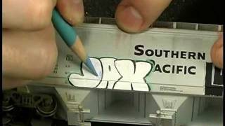 HO Scale Detailing Custom Graffiti Tagging Covered Hopper [upl. by Hennahane142]