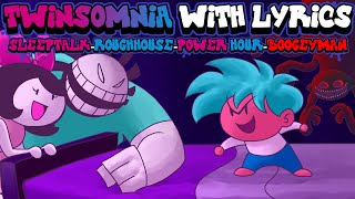 Twinsomnia WITH LYRICS By RecD  Friday Night Funkin THE MUSICAL [upl. by Stella]