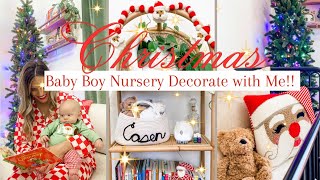 CHRISTMAS DECORATE WITH ME  Baby Boy Nursery [upl. by French]