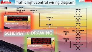 traffic light simple control system wiring diagram electrical electricalengineering wiring [upl. by Naenaj42]