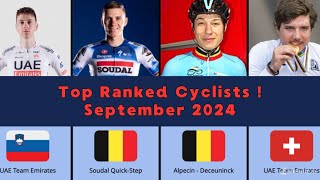 UCI World Ranking  Cycling  September 2024 🚴 [upl. by Hurst758]