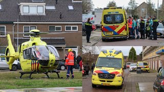 Traumahelikopter ingezet bij medische noodsituatie in Heemskerk  01032024 [upl. by French]