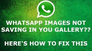 SOLVED How to FIX WHATSAPP FILES NOT SAVING IN YOUR GALLERY [upl. by Halette]