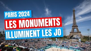 Paris 2024  les monuments illuminent les JO [upl. by Krock]