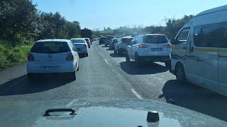 Heavy traffic congestion on the John Ross Parkway at Richards Bay in South Africa [upl. by Lapointe116]