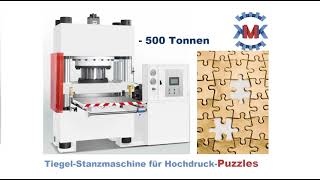 Tiegel stanzmaschine puzzles KMK cutting machine [upl. by Akived]