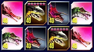 ALL MAX LEVEL 40 SUPER HYBRIDS JURASSIC WORLD [upl. by Herold315]