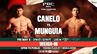 Canelo vs Munguia WEIGHIN  CaneloMunguia [upl. by Anem]