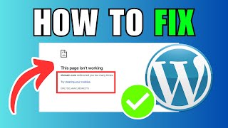 How To Fix WordPress ERRTOOMANYREDIRECTS Redirect Loop [upl. by Elata]