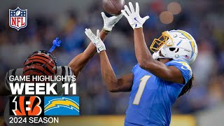 Cincinnati Bengals vs Los Angeles Chargers Game Highlights  NFL 2024 Season Week 11 [upl. by Coke]