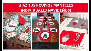 14 Ideas De Manteles Individuales Navideños Fácil De Hacer [upl. by Catto]