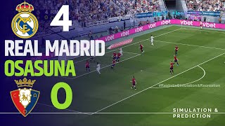 REAL MADRID 40 OSASUNA • Highlights • La Liga 2425  SimulationRecreation [upl. by Burner553]