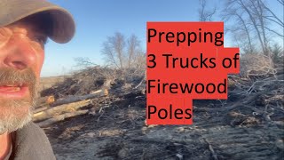 3 Truck loads of Firewood Poles Prepped firewood [upl. by Ttenyl]