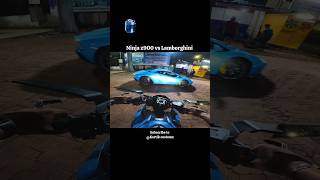 Kawasaki Ninja z900 vs Lamborghini drag race shorts rider viral [upl. by Haral856]