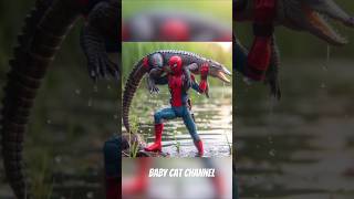 Big crocodile vs superman cars vs spider man teardown  Baby Cat channel  spiderman vs hulkmarvel [upl. by Marena303]