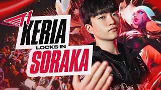 KERIA LOCKS IN SORAKA VS DRX  T1 VS DRX  LCK SUMMER 2024  CAEDREL [upl. by Saimerej]