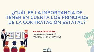 IMPORTANCIA DE LOS PRINCIPIOS EN LA CONTRATACIÓN ESTATAL COLOMBIA [upl. by Eninaej]