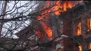 Raw video of building fire in Manhattan [upl. by Arded]