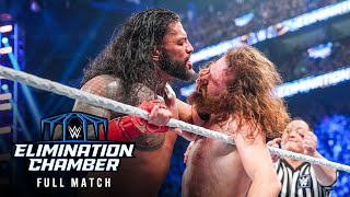 FULL MATCH — Roman Reigns vs Sami Zayn — Undisputed WWE Universal Title Elimination Chamber 2023 [upl. by Benzel]