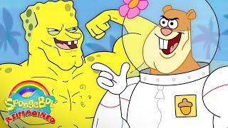 Watch SpongeBob Go From Cute to BUFF 💪  quotMuscleBob BuffPantsquot SpongeBob Reimagined [upl. by Ylenats]