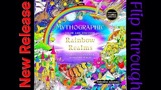 Mythographic Color and Discover Rainbow Realms by Weronika Kolinska Flip Through [upl. by Ximena]