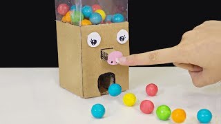 How to make Candy Machine  Cardboard Candy Dispenser  DIY projects [upl. by Isolt]