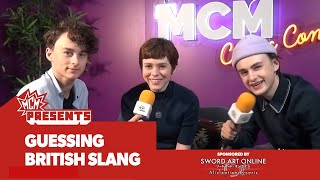 It Cast Sophia Lillis Wyatt Oleff and Jaeden Martell Guess British Slang [upl. by Anselm954]