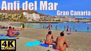 🏖Anfi del mar Beach Walk 4K Gran Canaria [upl. by Nawak954]