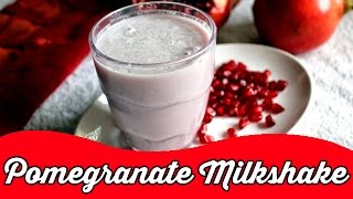 Cool Pomegranate Milkshake  Pink Fruit Smoothie [upl. by Yelnikcm952]