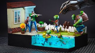 PLANTS vs ZOMBIES vs LAST OF US Diorama build [upl. by Long]