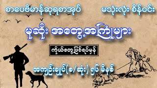 မုဆိုး အတွေ့အကြုံများ ကိုယ်တွေ့ဖြစ်ရပ်မှန် အကျဥ်းချုပ်စဆုံး စာရေးသူ မသုံးလုံးစိန်ဝင်း [upl. by Iosep]