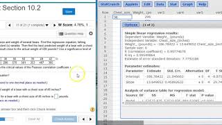 Finding the regression equation and best predicted value for bear chest size [upl. by Rufus834]