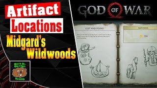 God of War  All Artifact Locations for Midgards Wildwoods  Lost and Found Artifact Set [upl. by Sible]