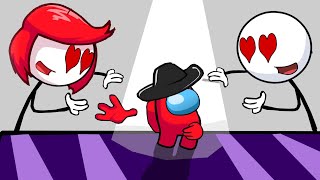 The Henry Stickman Gameplay  Among us Mini Red Cute Dance and Ellie Dance Among us Animation [upl. by Robinetta210]