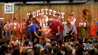 Texas Eats  Wurstfest Keg Tapping  New Braunfels [upl. by Ainessej693]