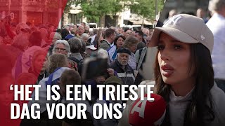 Zo verliep de steunbetuiging voor Israël en de tegendemonstratie in Amsterdam [upl. by Burrton]