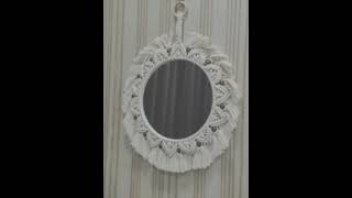 macrame mirror wall hanging new design [upl. by Nosnevets]